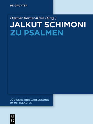 cover image of Jalkut Schimoni zu den Psalmen